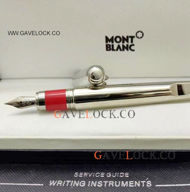 Replica Montblanc M Signature Silver Fountain Pen